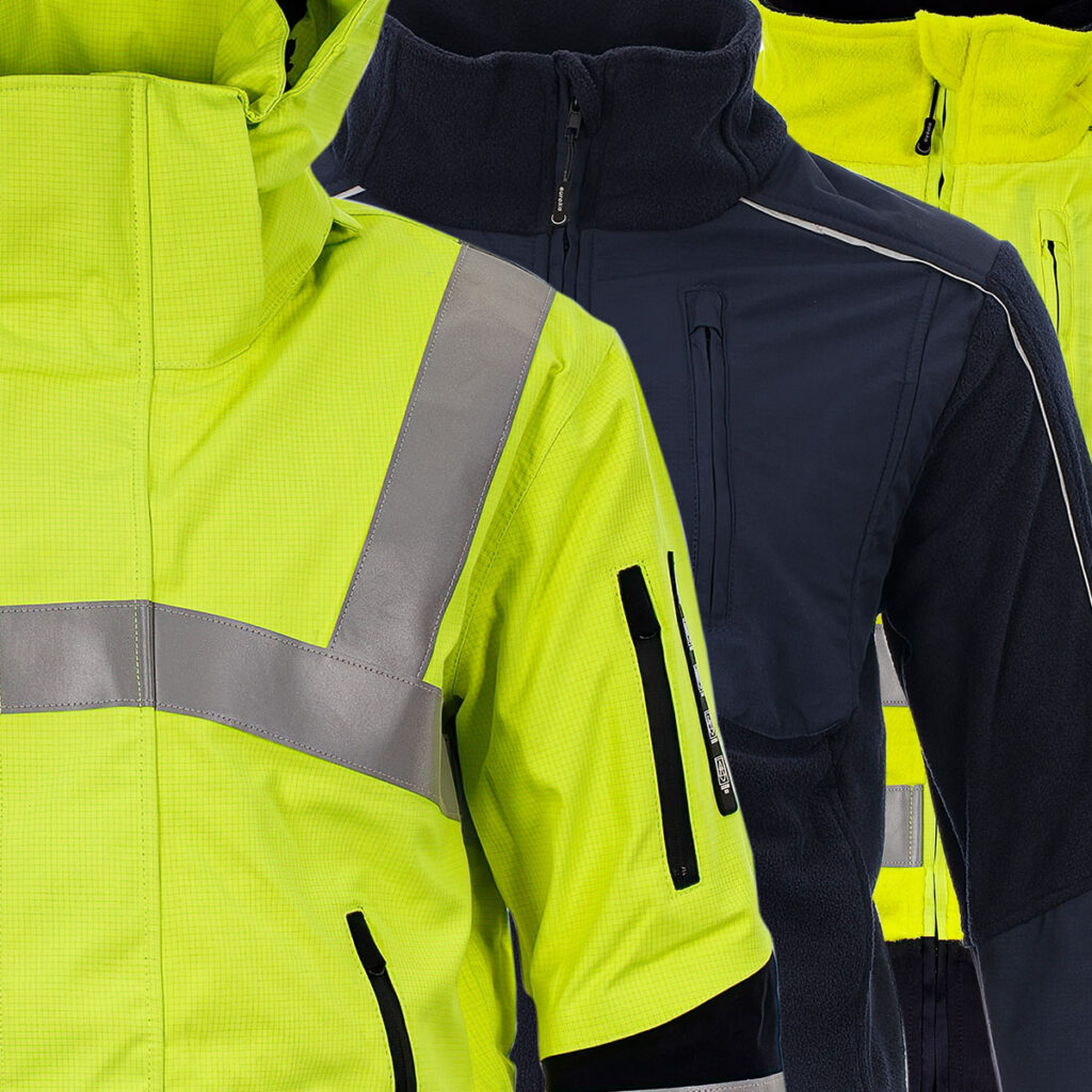 SP Energy Schutzkleidung für Einsatzbereiche mit Lichtbogenschutz, Flammschutz oder Hitzeschutz.