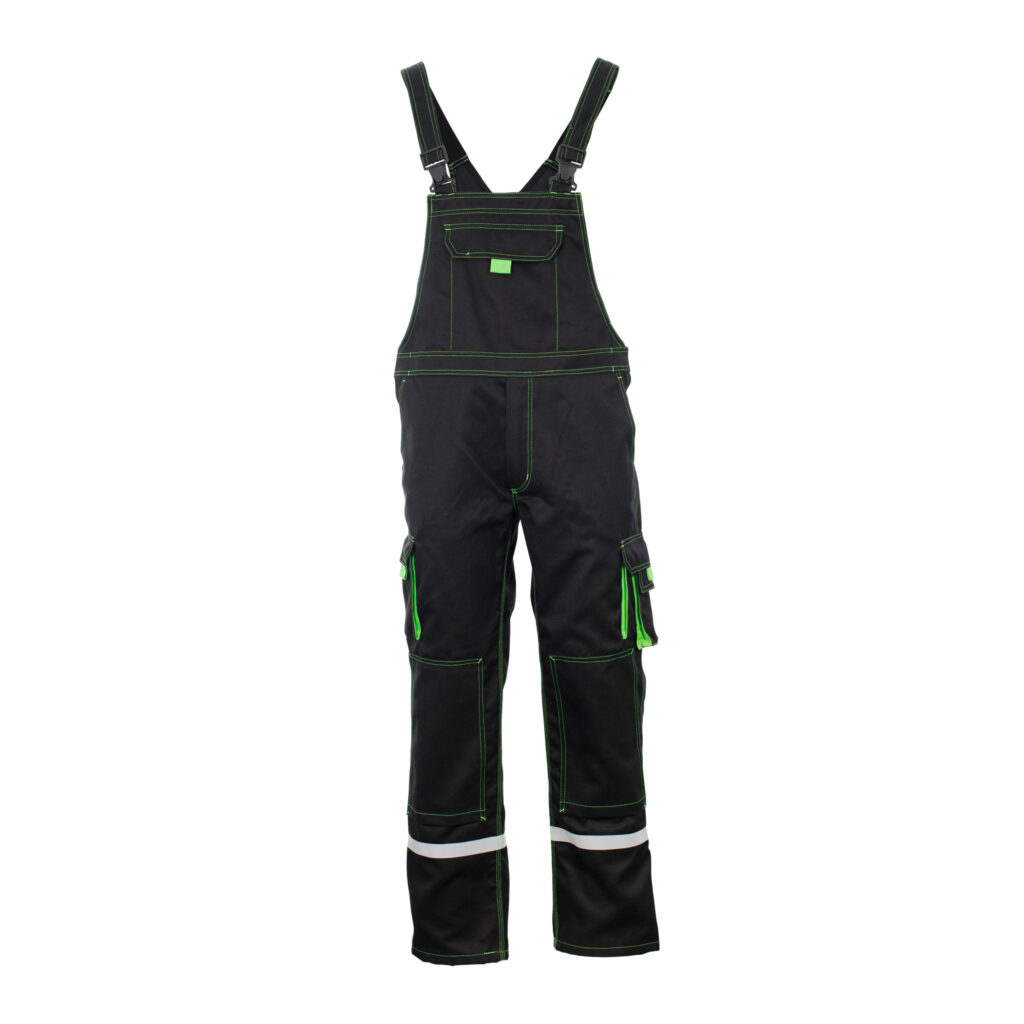 Hosen 18 Schutzkleidung, Artikel 1313 Heavy Metal HD Latzhose schwarz/grün